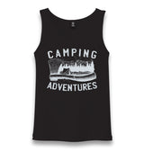 Camping Adventure Axe and Tent Unisex Black Tank Top - Premium  from W.E.N.S. WIND - Just 6490! Shop now at W.E.N.S. WIND