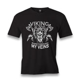 Viking Blood Runs Through My Veins Men's Black Tshirt - Premium  from W.E.N.S. WIND - Just 6490! Shop now at W.E.N.S. WIND