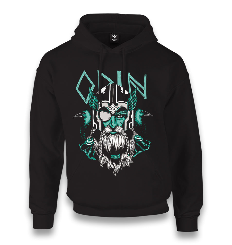 Odin Viking with Raven Birds Unisex Black Hoodie - Premium  from W.E.N.S. WIND - Just 11990! Shop now at W.E.N.S. WIND