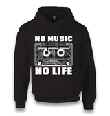 No Music No Life Cassette Tape Unisex Black Hoodie - Premium  from W.E.N.S. WIND - Just 11990! Shop now at W.E.N.S. WIND