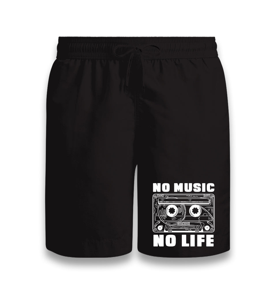 No Music No Life Cassette Tape Black Shorts - Premium  from W.E.N.S. WIND - Just 7990! Shop now at W.E.N.S. WIND