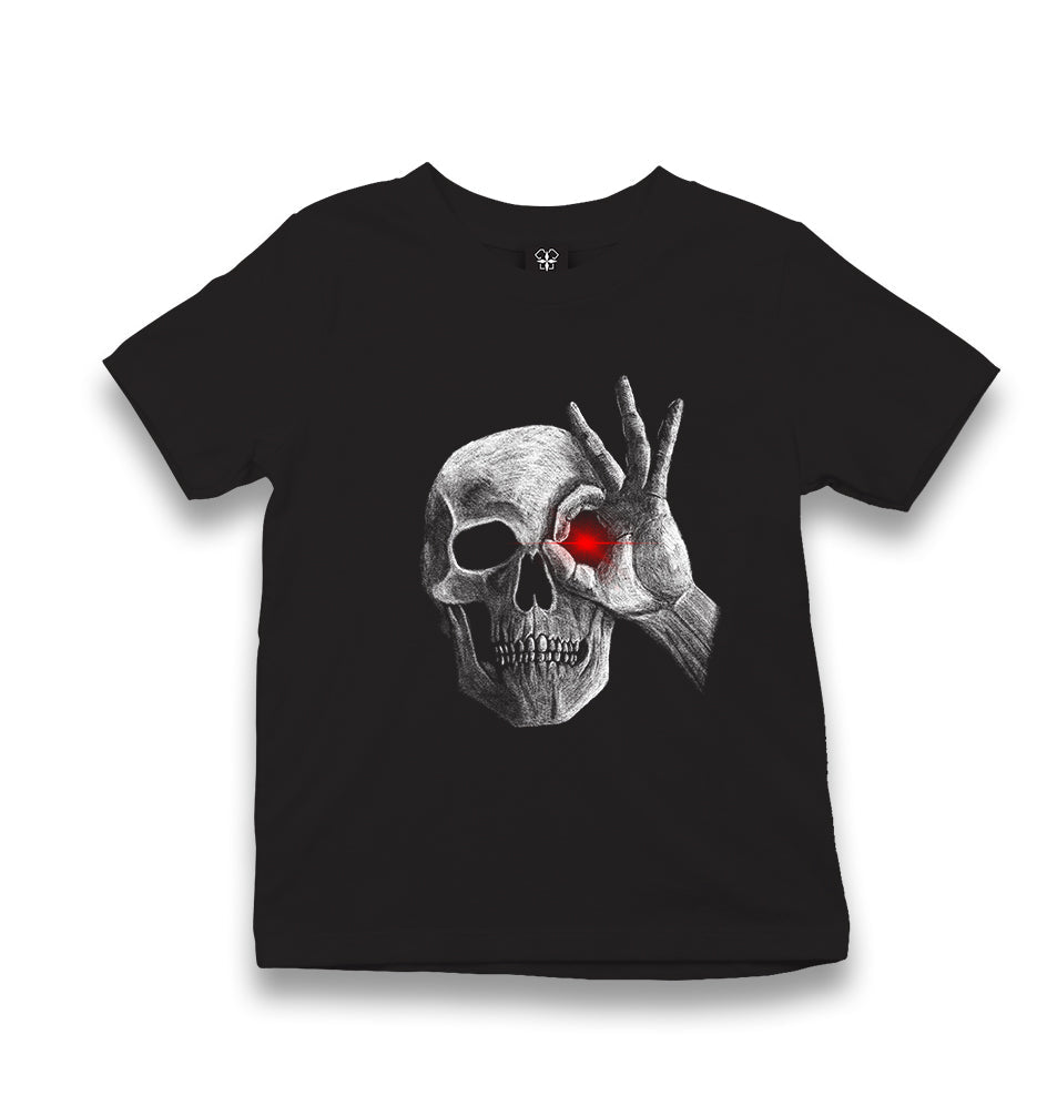 Skull with Red Eye Kid's Black T-shirt - Premium  from W.E.N.S. WIND - Just 5990! Shop now at W.E.N.S. WIND