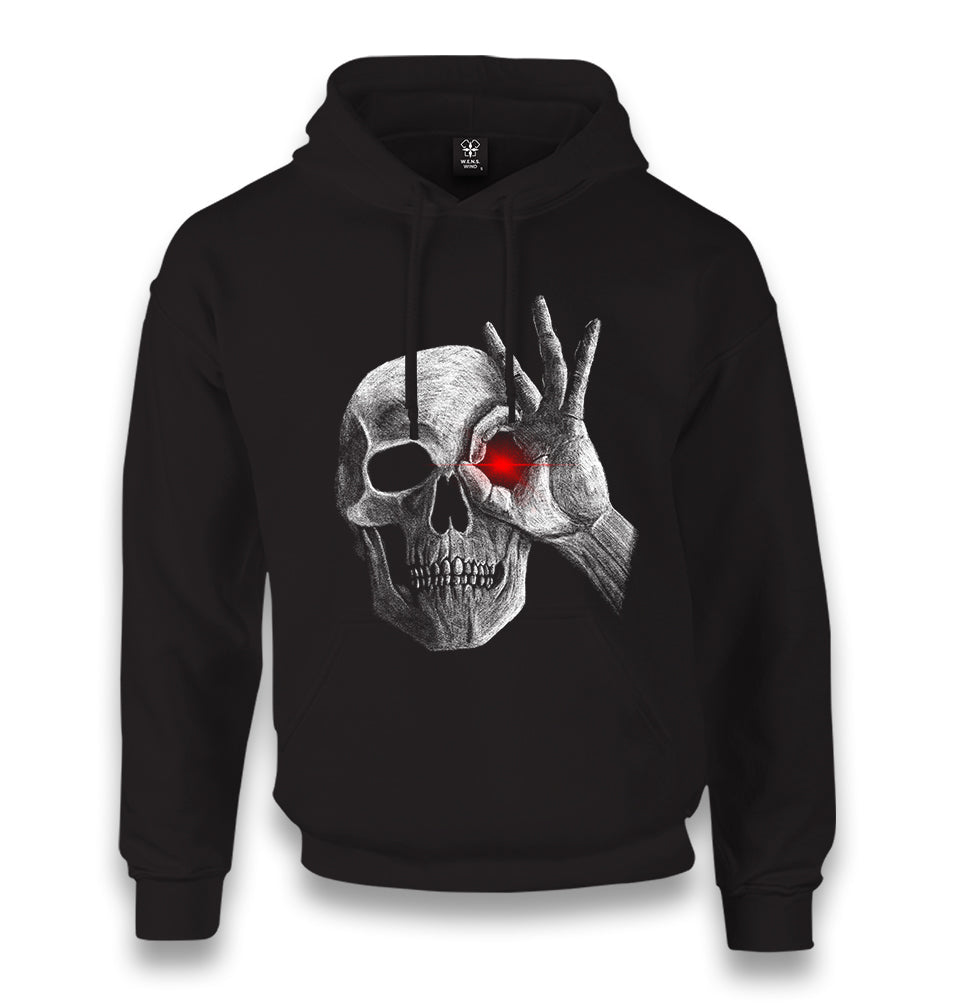 Skull with Red Eye Unisex Black Hoodie - Premium  from W.E.N.S. WIND - Just 11990! Shop now at W.E.N.S. WIND