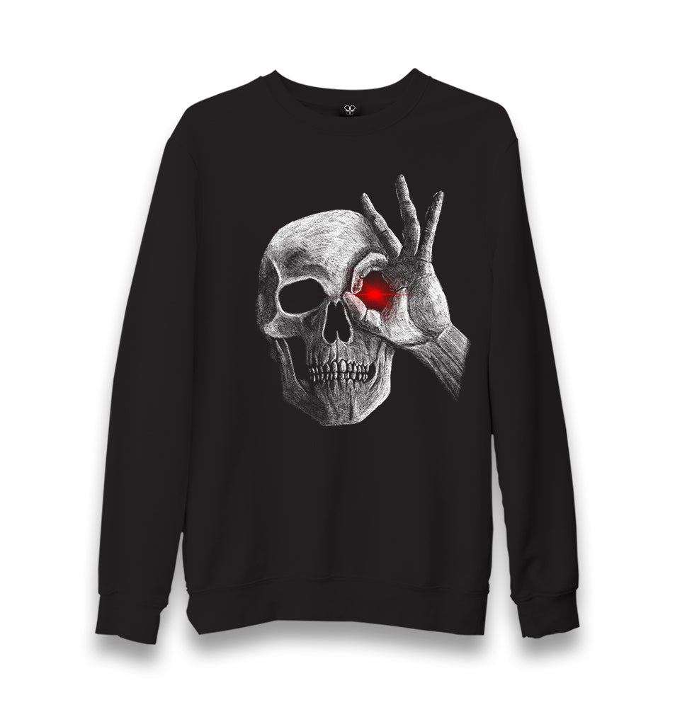 Skull with Red Eye Unisex Black Sweatshirt - Premium  from W.E.N.S. WIND - Just 10990! Shop now at W.E.N.S. WIND