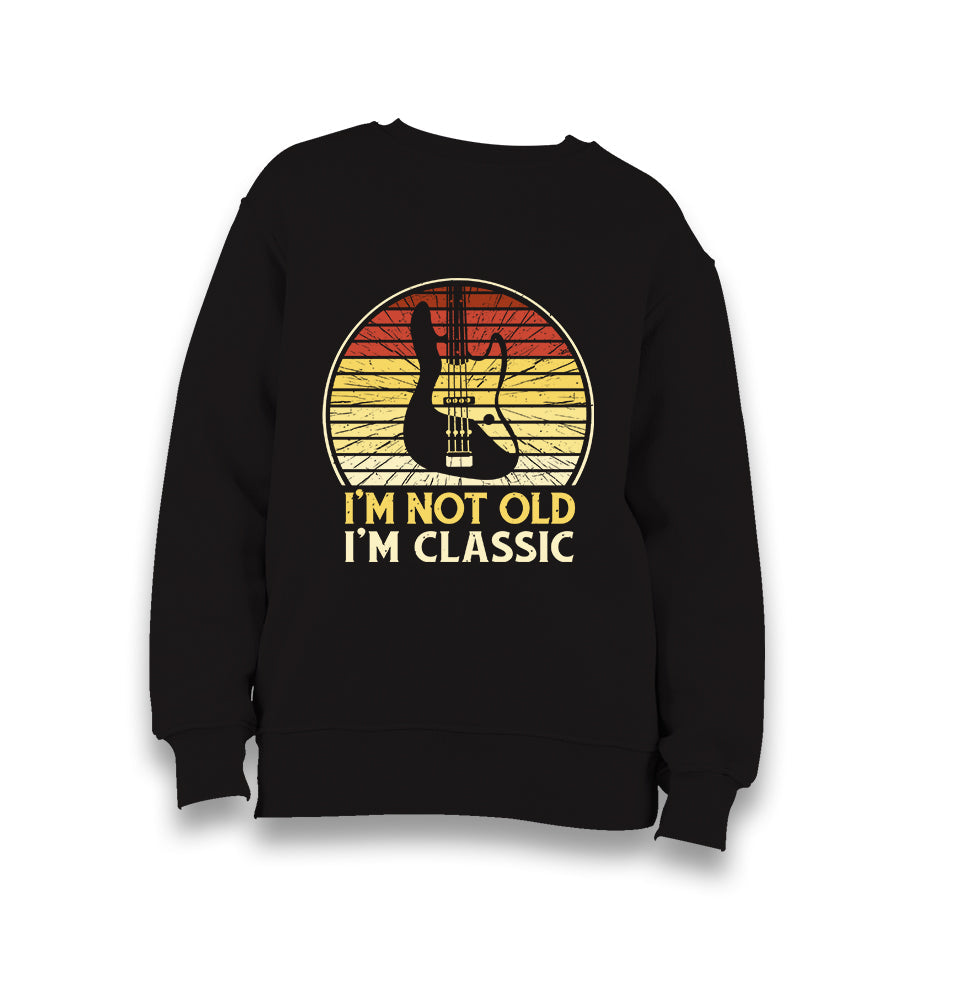 Not Old but Classic - Guitar Kid's Black Sweatshirt - Premium  from W.E.N.S. WIND - Just 7990! Shop now at W.E.N.S. WIND