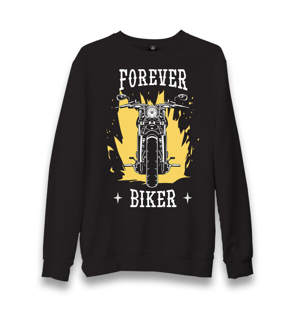 Forever Biker Unisex Black Sweatshirt - Premium  from W.E.N.S. WIND - Just 10990! Shop now at W.E.N.S. WIND