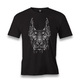 Doberman Dog Realistic Men's Black Tshirt - Premium  from W.E.N.S. WIND - Just 6490! Shop now at W.E.N.S. WIND