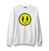 DJ Smile Unisex White Sweatshirt - Premium  from W.E.N.S. WIND - Just 10990! Shop now at W.E.N.S. WIND