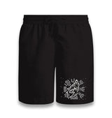 Wolf Howling and Viking Knots Black Shorts - Premium  from W.E.N.S. WIND - Just 7990! Shop now at W.E.N.S. WIND