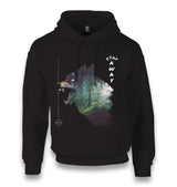 Wild Wolf in the Forest Unisex Black Hoodie - Premium  from W.E.N.S. WIND - Just 11990! Shop now at W.E.N.S. WIND