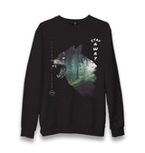 Wild Wolf in the Forest Unisex Black Sweatshirt - Premium  from W.E.N.S. WIND - Just 10990! Shop now at W.E.N.S. WIND