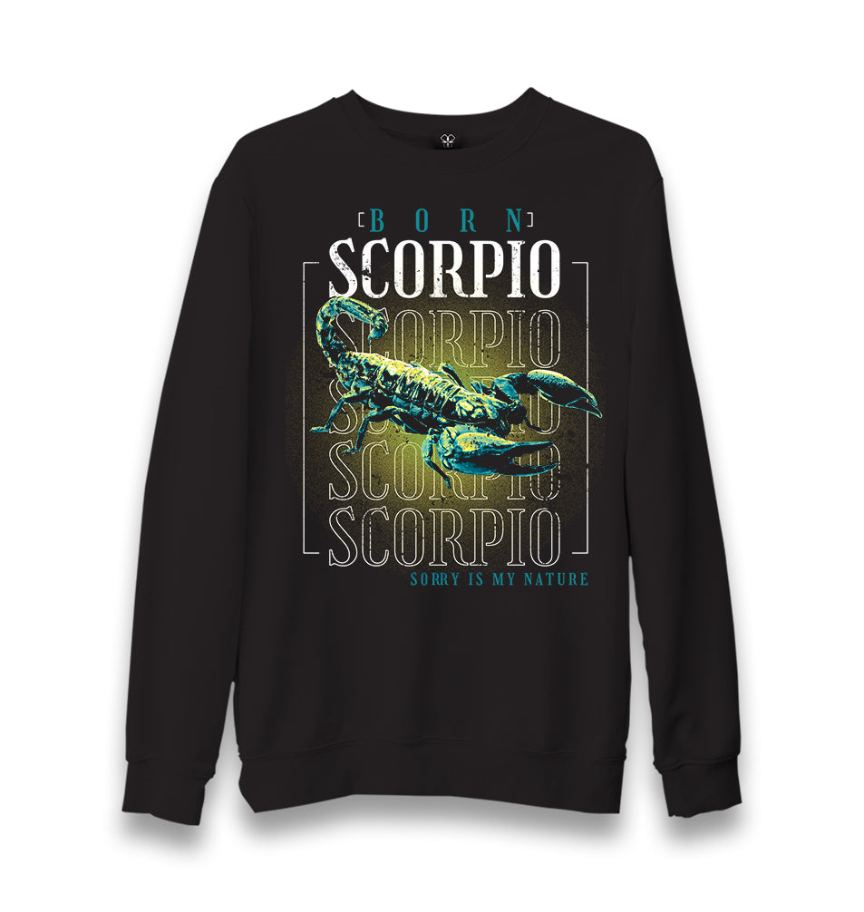 Born Scorpio Unisex Black Sweatshirt - Premium  from W.E.N.S. WIND - Just 10990! Shop now at W.E.N.S. WIND