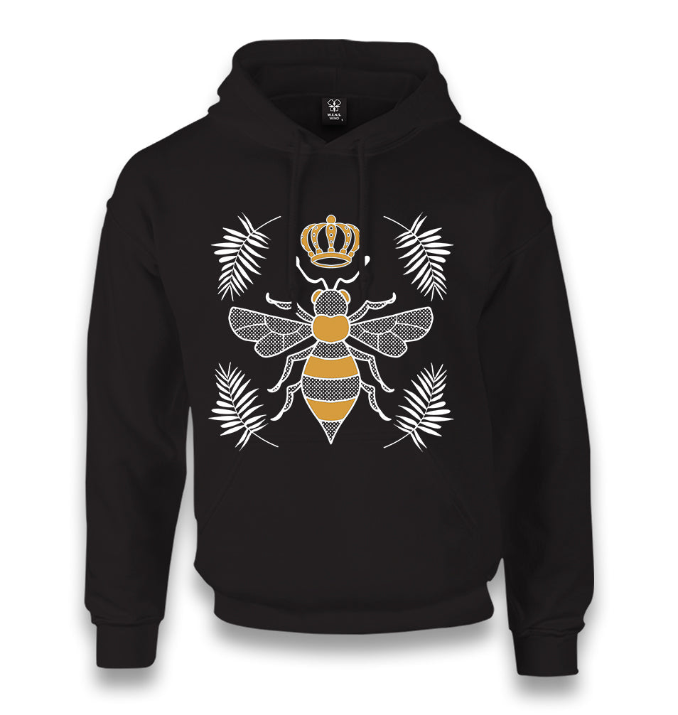 Queen Bee and Leaves Unisex Black Hoodie - Premium  from W.E.N.S. WIND - Just 11990! Shop now at W.E.N.S. WIND