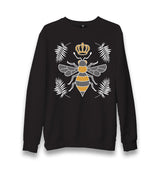 Queen Bee and Leaves Unisex Black Sweatshirt - Premium  from W.E.N.S. WIND - Just 10990! Shop now at W.E.N.S. WIND