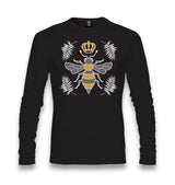 Queen Bee and Leaves Unisex Black Longsleeve - Premium  from W.E.N.S. WIND - Just 7990! Shop now at W.E.N.S. WIND