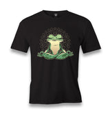 Meditating Frog Men's Black Tshirt - Premium  from W.E.N.S. WIND - Just 6490! Shop now at W.E.N.S. WIND