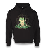 Meditating Frog Unisex Black Hoodie - Premium  from W.E.N.S. WIND - Just 11990! Shop now at W.E.N.S. WIND