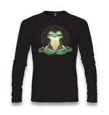 Meditating Frog Unisex Black Longsleeve - Premium  from W.E.N.S. WIND - Just 7990! Shop now at W.E.N.S. WIND