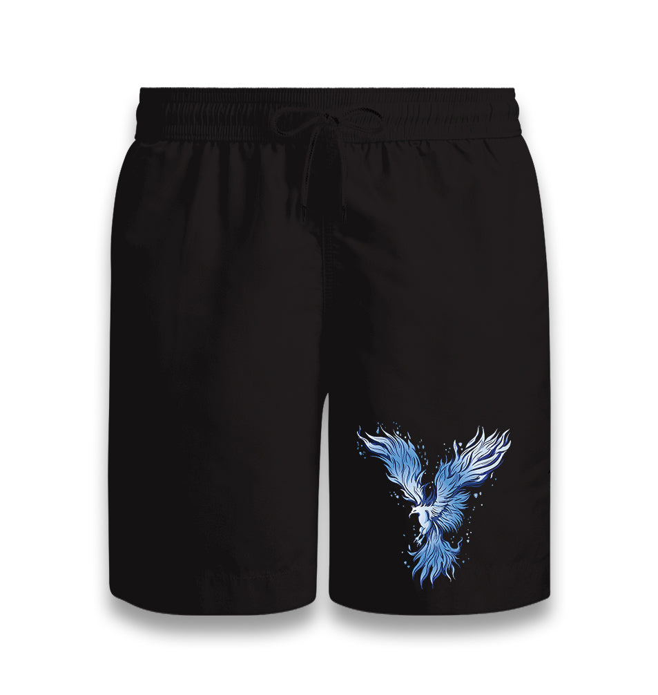 Blue Phoenix Bird Black Shorts - Premium  from W.E.N.S. WIND - Just 7990! Shop now at W.E.N.S. WIND