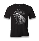 Rooster Realistic Men's Black Tshirt - Premium  from W.E.N.S. WIND - Just 6490! Shop now at W.E.N.S. WIND