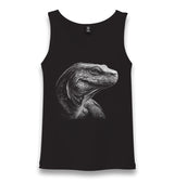 Komodo Dragon Realistic Unisex Black Tank Top - Premium  from W.E.N.S. WIND - Just 6490! Shop now at W.E.N.S. WIND