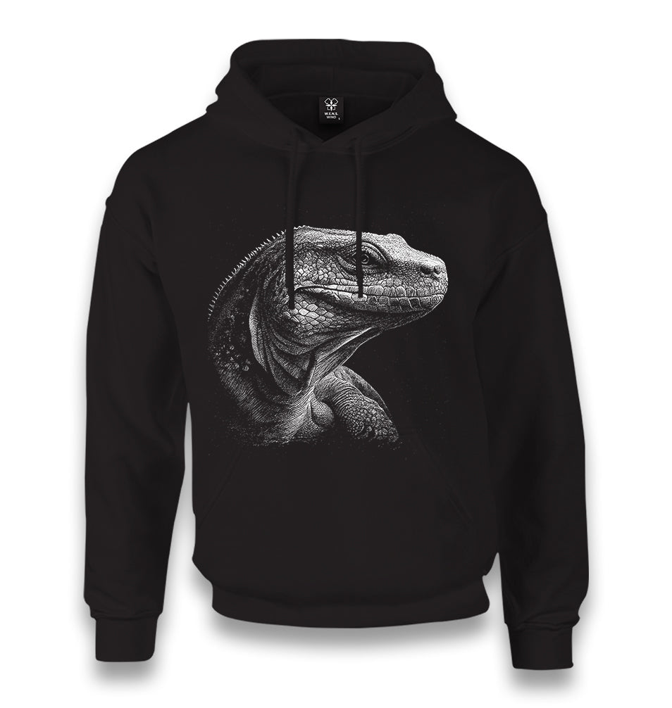 Komodo Dragon Realistic Unisex Black Hoodie - Premium  from W.E.N.S. WIND - Just 11990! Shop now at W.E.N.S. WIND