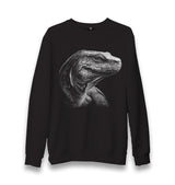 Komodo Dragon Realistic Unisex Black Sweatshirt - Premium  from W.E.N.S. WIND - Just 10990! Shop now at W.E.N.S. WIND