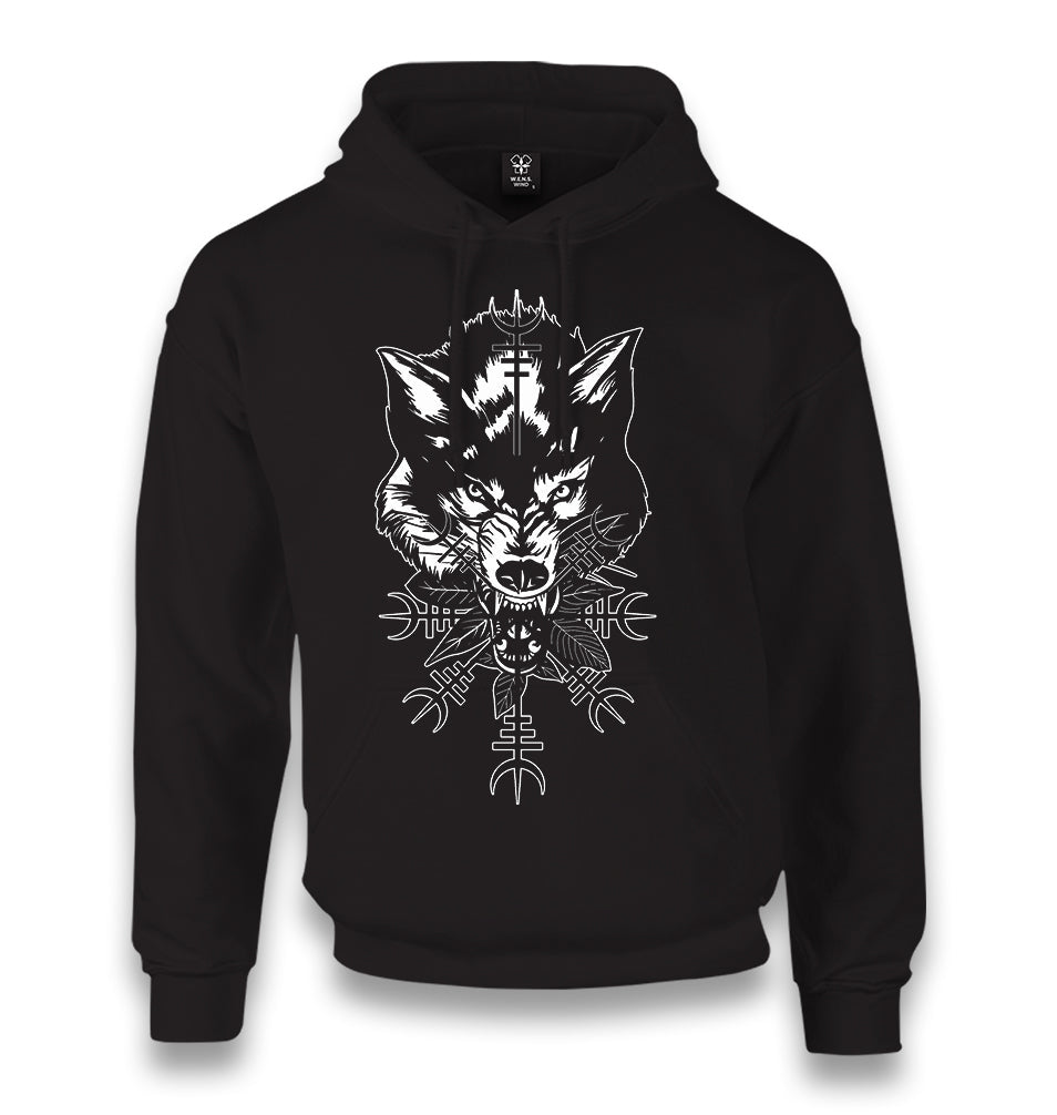 Wild Wolf Head Over a Desing Unisex Black Hoodie - Premium  from W.E.N.S. WIND - Just 11990! Shop now at W.E.N.S. WIND