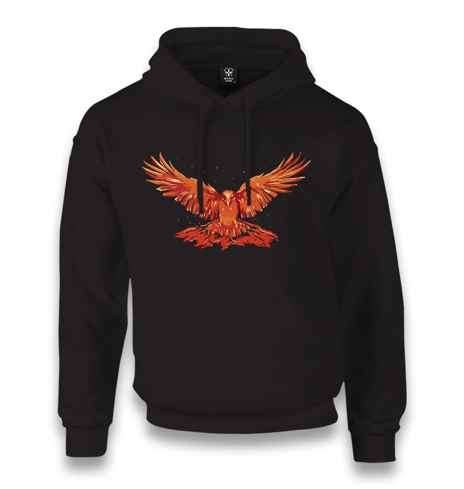 Flying Phoenix Bird Unisex Black Hoodie - Premium  from W.E.N.S. WIND - Just 11990! Shop now at W.E.N.S. WIND