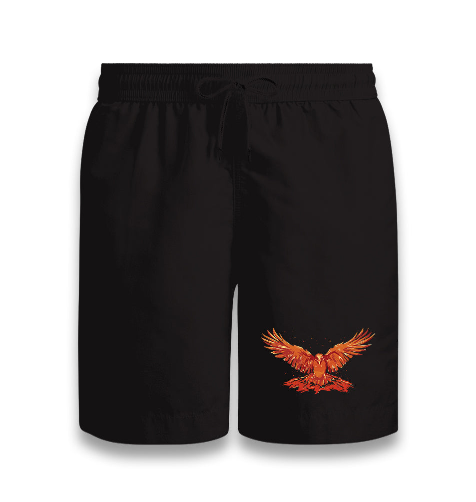 Flying Phoenix Bird Black Shorts - Premium  from W.E.N.S. WIND - Just 7990! Shop now at W.E.N.S. WIND