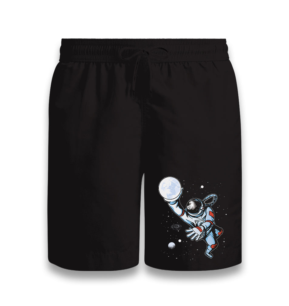 Astronaut Playing Basketball with the Moon Black Shorts - Premium  from W.E.N.S. WIND - Just 7990! Shop now at W.E.N.S. WIND