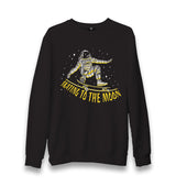 Astronaut Space Skating Unisex Black Sweatshirt - Premium  from W.E.N.S. WIND - Just 10990! Shop now at W.E.N.S. WIND