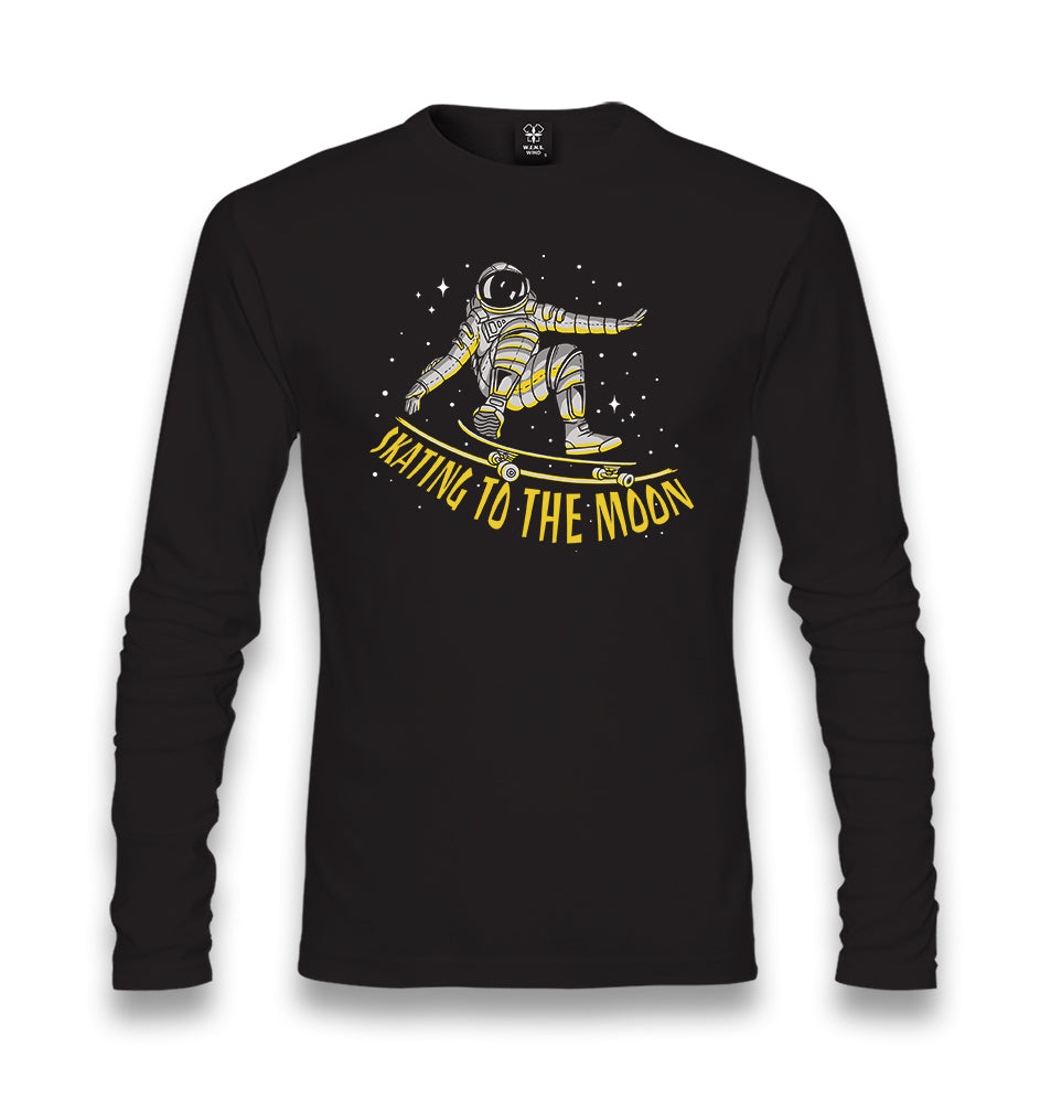 Astronaut Space Skating Unisex Black Longsleeve - Premium  from W.E.N.S. WIND - Just 7990! Shop now at W.E.N.S. WIND