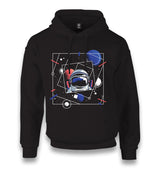 Astronaut with a Geometric Space Unisex Black Hoodie - Premium  from W.E.N.S. WIND - Just 11990! Shop now at W.E.N.S. WIND