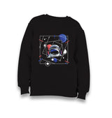 Astronaut with a Geometric Space Kid's Black Sweatshirt - Premium  from W.E.N.S. WIND - Just 7990! Shop now at W.E.N.S. WIND