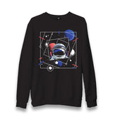 Astronaut with a Geometric Space Unisex Black Sweatshirt - Premium  from W.E.N.S. WIND - Just 10990! Shop now at W.E.N.S. WIND