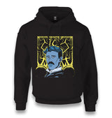 Nicola Tesla with an Electric Unisex Black Hoodie - Premium  from W.E.N.S. WIND - Just 11990! Shop now at W.E.N.S. WIND