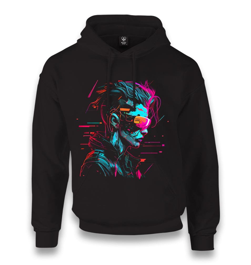 Cyberpunk Girl Unisex Black Hoodie - Premium  from W.E.N.S. WIND - Just 11990! Shop now at W.E.N.S. WIND
