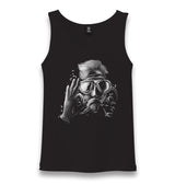 Diver Swimming Underwater Unisex Black Tank Top - Premium  from W.E.N.S. WIND - Just 6490! Shop now at W.E.N.S. WIND