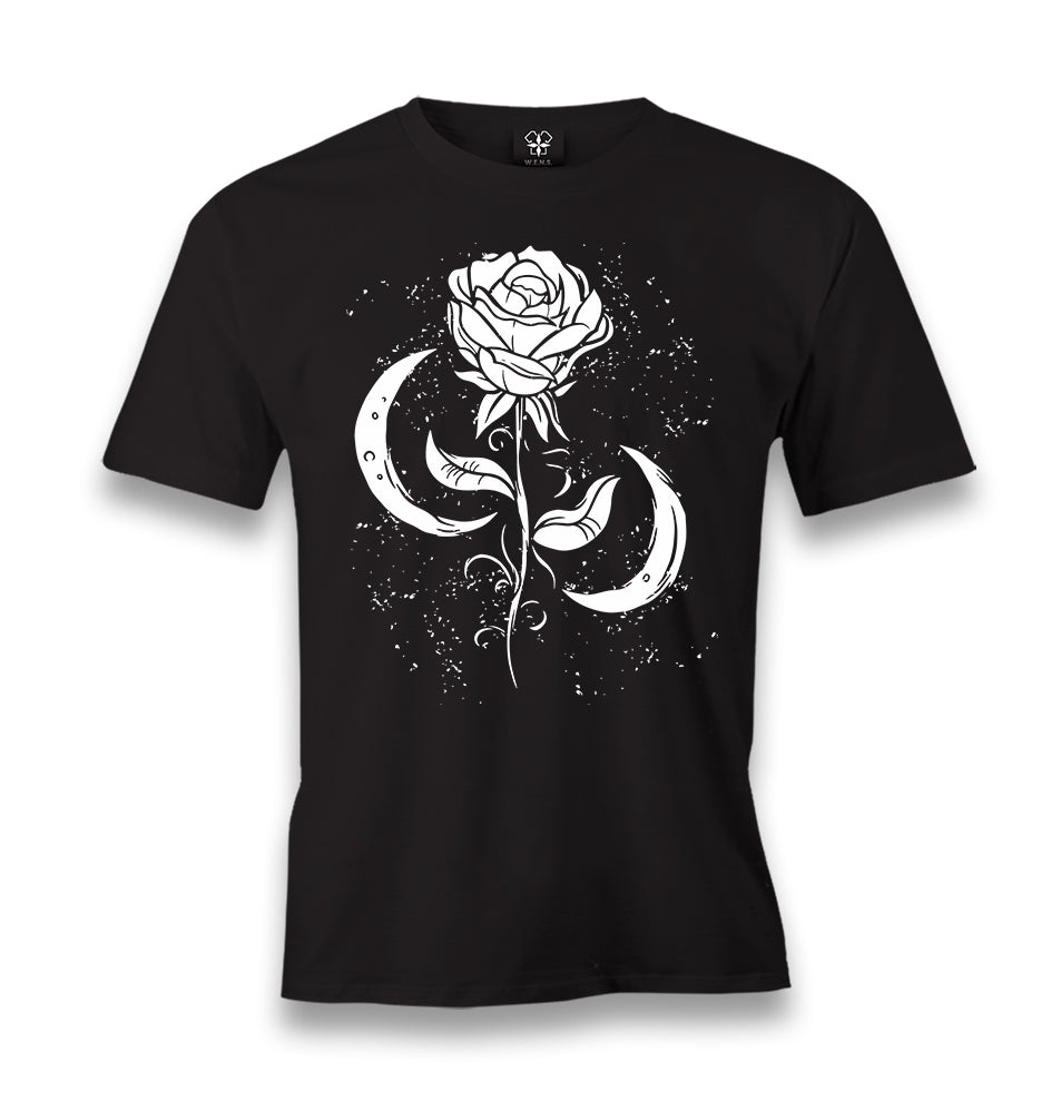 Moons Around a Rose Men's Black Tshirt - Premium  from W.E.N.S. WIND - Just 6490! Shop now at W.E.N.S. WIND