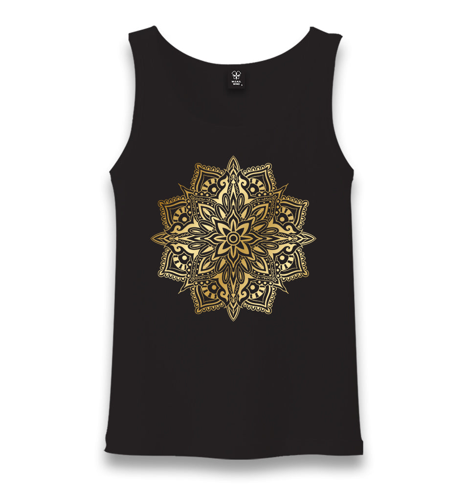 Golden Mandala Unisex Black Tank Top - Premium  from W.E.N.S. WIND - Just 6490! Shop now at W.E.N.S. WIND