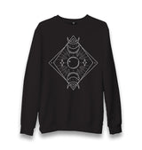 Phases of the Moon on a Geo Unisex Black Sweatshirt - Premium  from W.E.N.S. WIND - Just 10990! Shop now at W.E.N.S. WIND