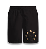 Phases of the Golden Moon in Space Black Shorts - Premium  from W.E.N.S. WIND - Just 7990! Shop now at W.E.N.S. WIND