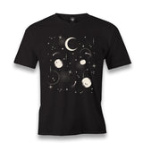 Night Sky with Moon and Stars Men's Black Tshirt - Premium  from W.E.N.S. WIND - Just 6490! Shop now at W.E.N.S. WIND