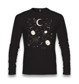 Night Sky with Moon and Stars Unisex Black Longsleeve - Premium  from W.E.N.S. WIND - Just 7990! Shop now at W.E.N.S. WIND