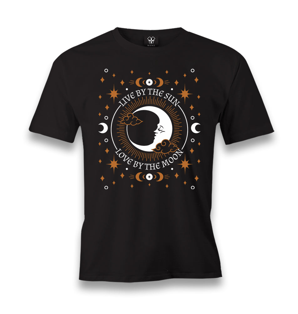 Live by the Sun Love by the Moon Men's Black Tshirt - Premium  from W.E.N.S. WIND - Just 6490! Shop now at W.E.N.S. WIND