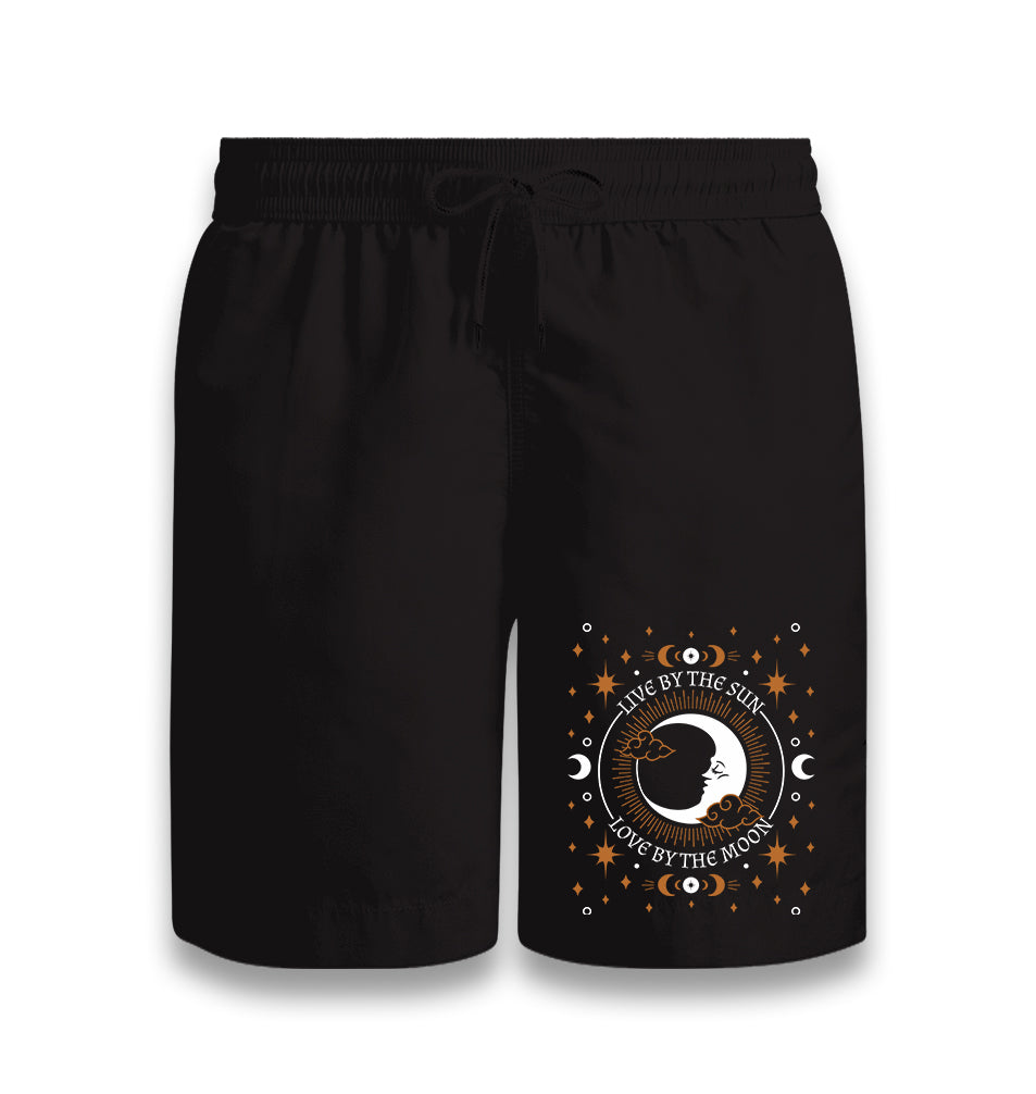 Live by the Sun Love by the Moon Black Shorts - Premium  from W.E.N.S. WIND - Just 7990! Shop now at W.E.N.S. WIND