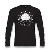 Moon Phases Behind a Cloud Unisex Black Longsleeve - Premium  from W.E.N.S. WIND - Just 7990! Shop now at W.E.N.S. WIND