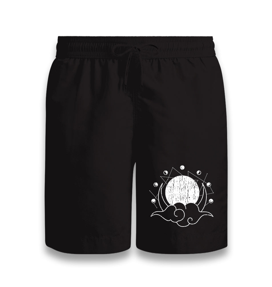 Moon Phases Behind a Cloud Black Shorts - Premium  from W.E.N.S. WIND - Just 7990! Shop now at W.E.N.S. WIND