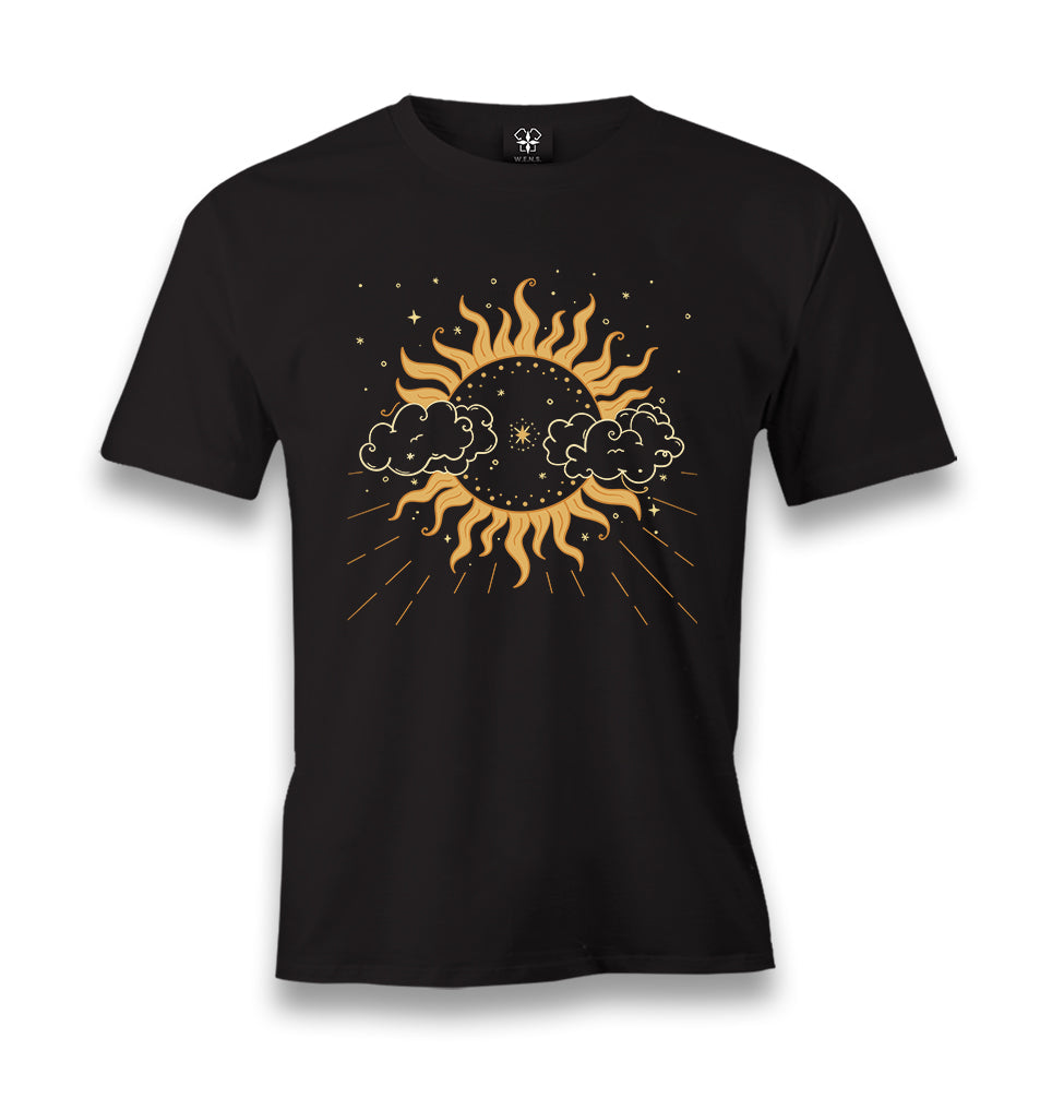 Sun Covered by Clouds Men's Black Tshirt - Premium  from W.E.N.S. WIND - Just 6490! Shop now at W.E.N.S. WIND